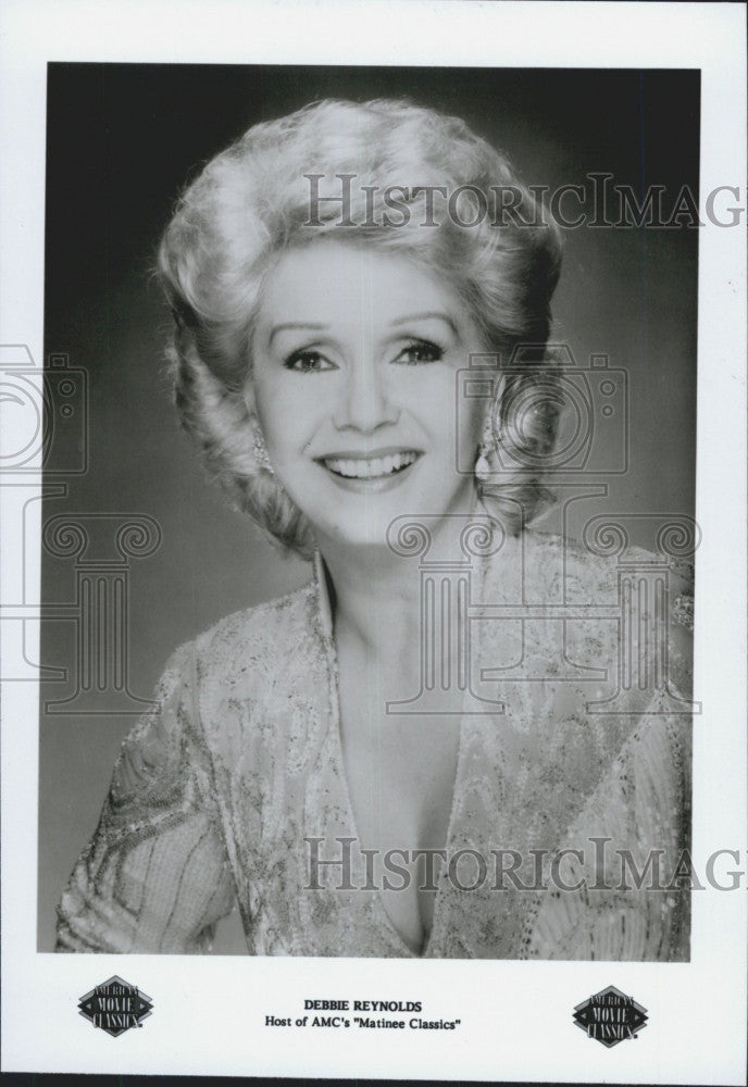 1991 Press Photo  Debbie Reynolds hosts AMC&#39;s &quot;Matinee Classics&quot; - Historic Images