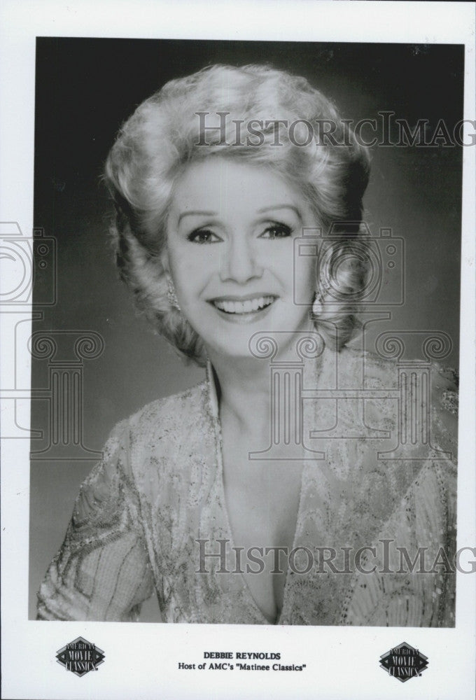 1991 Press Photo  Debbie Reynolds hots AMC&#39;s &quot;Matinee Classics&quot; - Historic Images