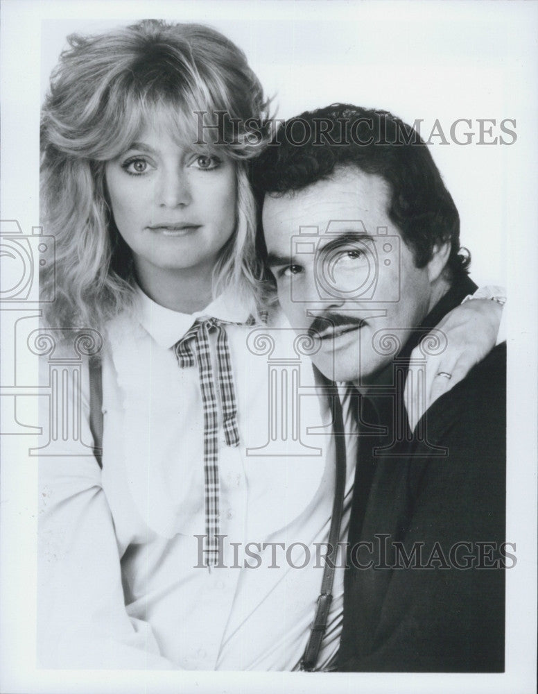 1986 Press Photo Actors Goldie Hawn And Burt Reynolds In &quot;Best Friends&quot; - Historic Images