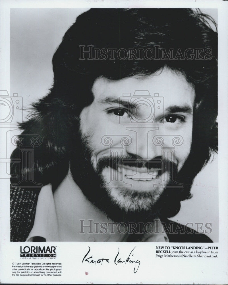 1987 Press Photo Actor Peter Reckell To Join Cast Of &quot;Knots Landing&quot; - Historic Images