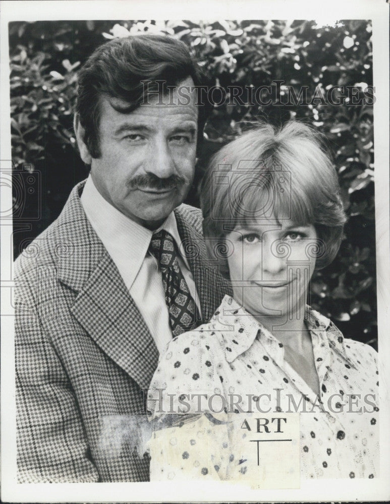 1975 Press Photo Walter Matthau &amp; Carol Burnett &quot;Pete &#39;N&#39; Tillie&quot; - Historic Images