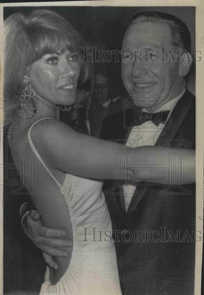 1967 Press Photo LA Mayor Samuel Yorty Actress Janine Reynaud Berlin Film Ball - Historic Images