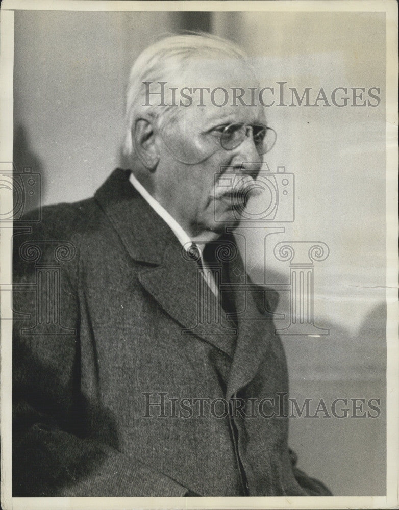 1934 Press Photo Samuel Insull Public Utilities Magnate Embezzlement Indictment - Historic Images
