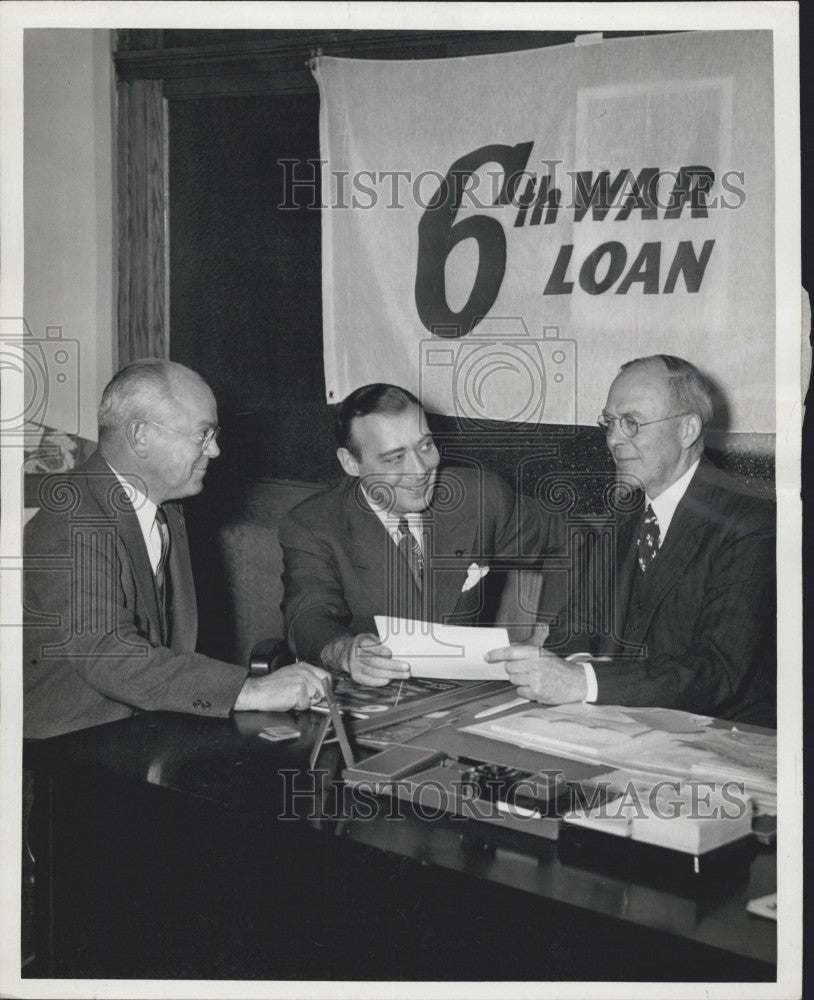 Press Photo F.M. Denio and two other businessmen - Historic Images