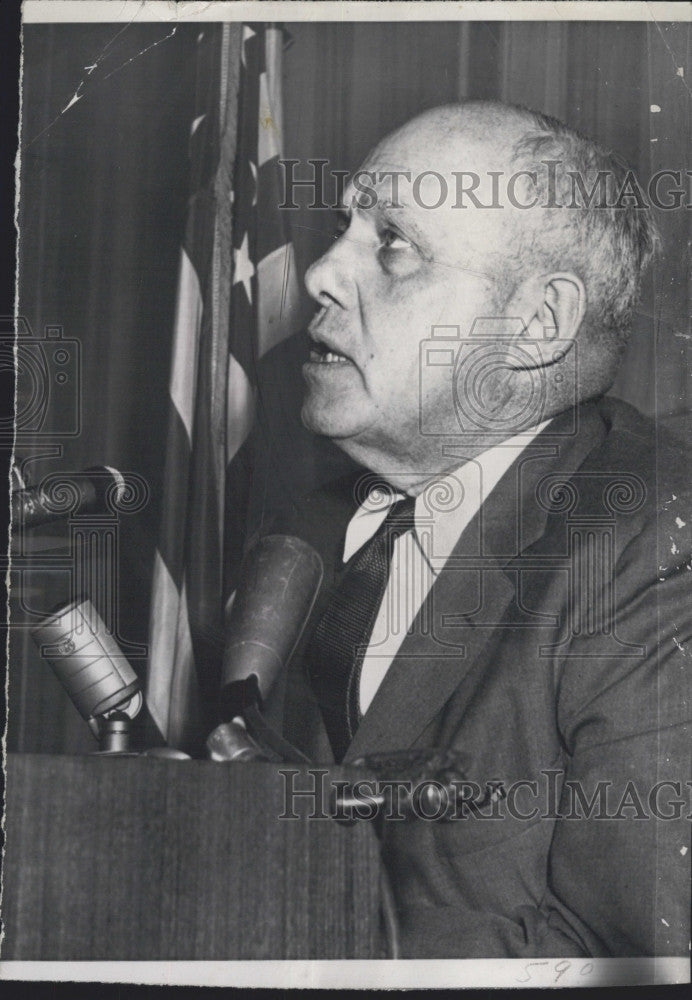 1957 Press Photo  AFL-CIO president George Meany - Historic Images