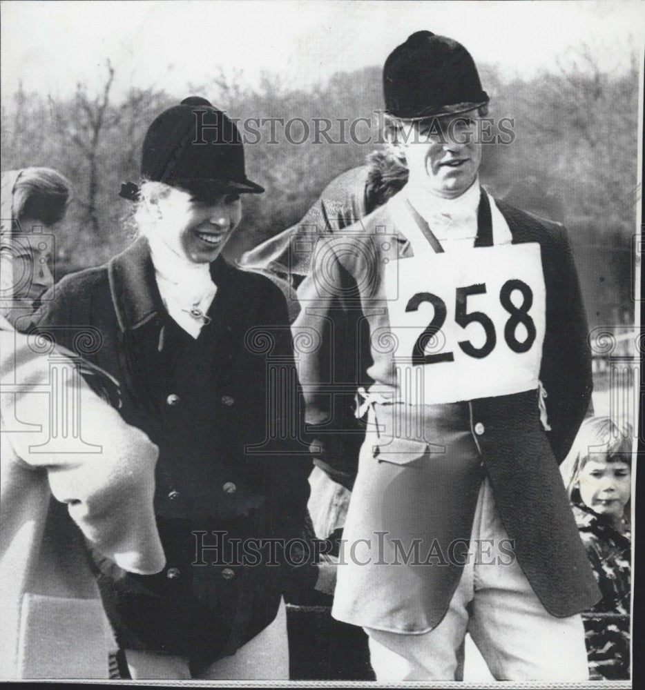 1971 Press Photo England&#39;s Princess Anne &amp; Olympic Rider Richard Meade - Historic Images