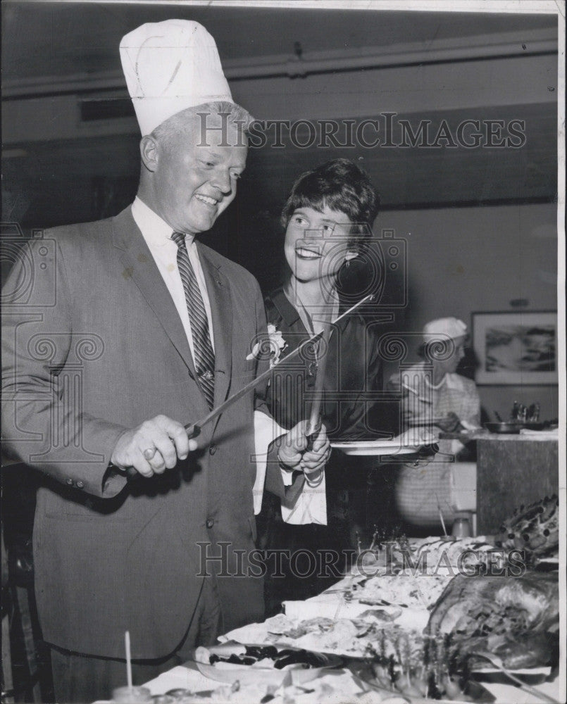 1959 Press Photo Governor Councilor Augustus Means with Mrs Mean - Historic Images