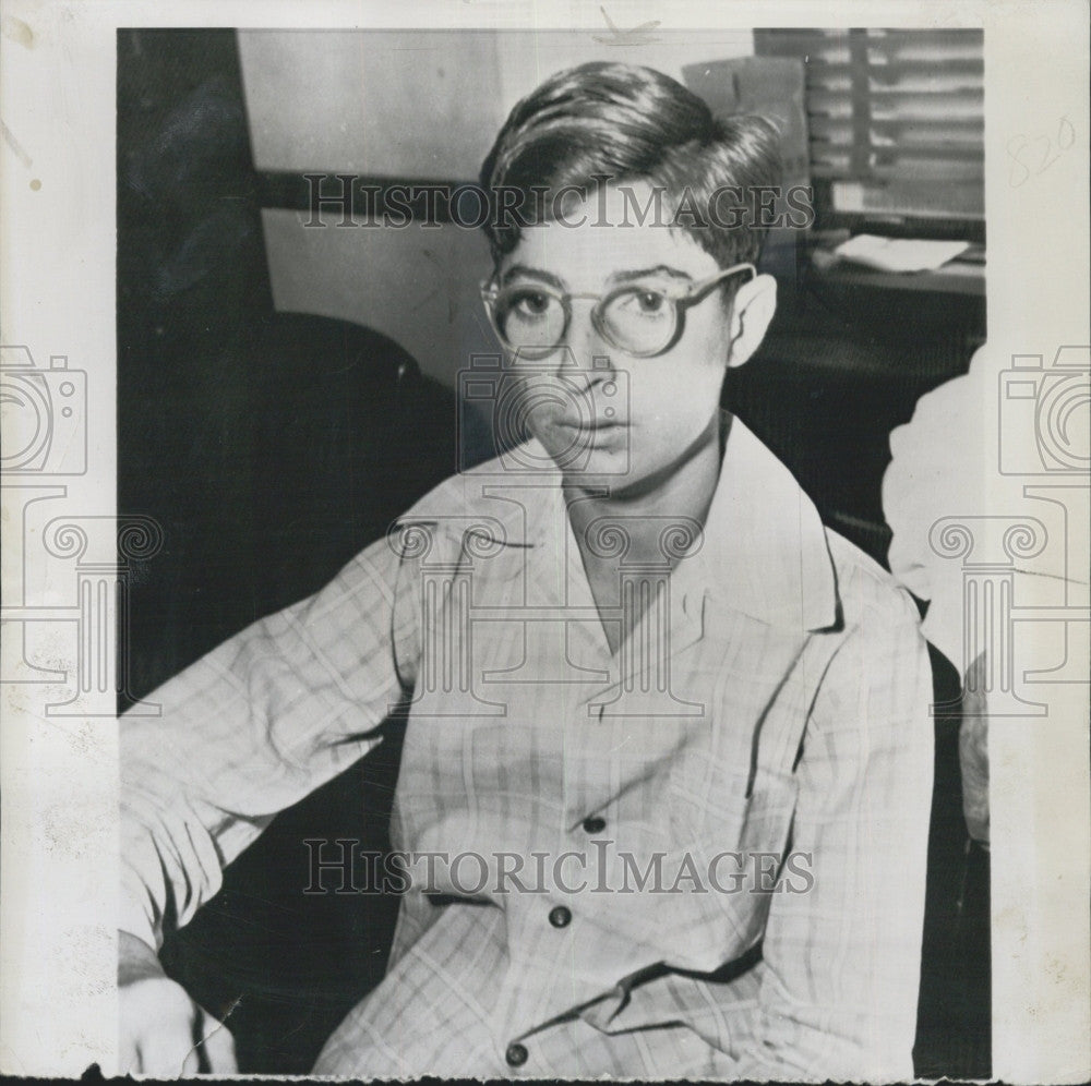 1948 Press Photo Chas Sartalamacchia Charged with Murder of Fualdes Landry Age 6 - Historic Images