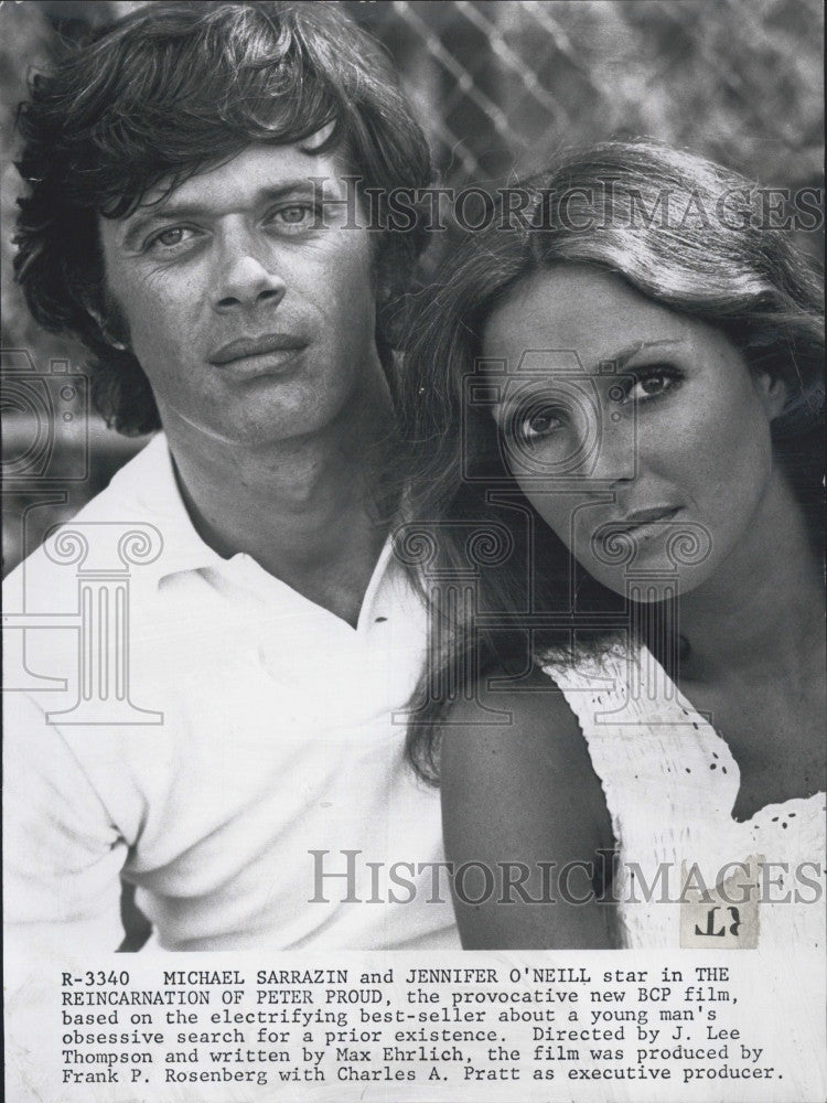 1975 Press Photo Michael Sarrazin &amp; J O&#39;Neill in &quot; Reincarnation of Peter Proud&quot; - Historic Images