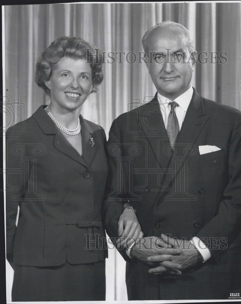 1966 Press Photo Switzerland Amb Felix Schnyder  &amp; his wife - Historic Images