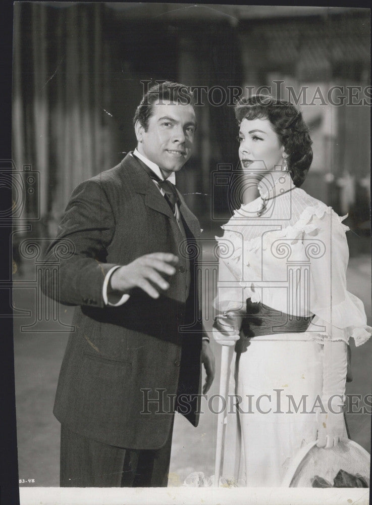 1952 Press Photo Singer Mario Lanza, Kathryn Grayson &quot;The Toast of New Orleans&quot; - Historic Images