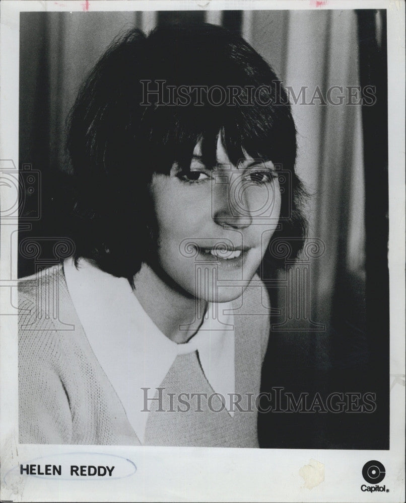 1974 Press Photo Pop Singer Helen Reddy Capitol Records - Historic Images