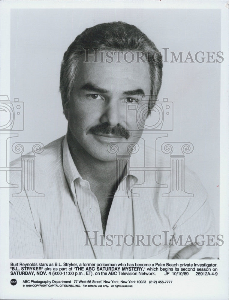 1991 Press Photo Burt Reynolds in &quot;B.L. Stryker&quot; - Historic Images