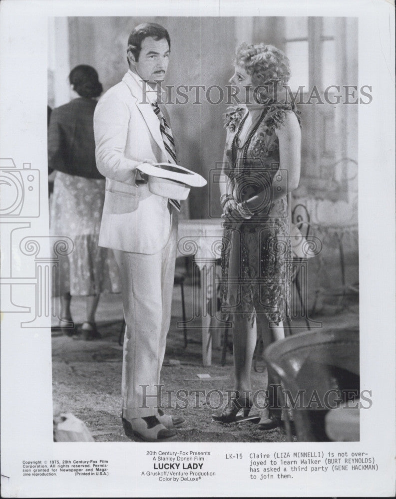 1975 Press Photo  Burt Reynolds in &quot;Lucky Lady&quot; with Liza Minelli - Historic Images