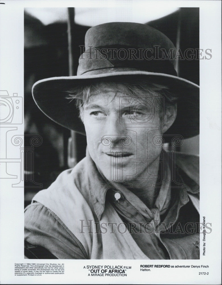 1984 Press Photo Robert Redford Stars In Out Of Africa - Historic Images