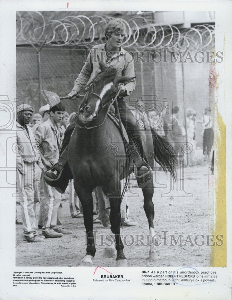 1980 Press Photo Robert Redford Stars In &quot;Brubaker&quot; - Historic Images