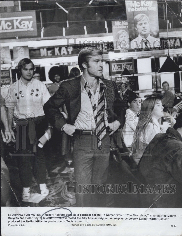 1972 Press Photo Robert Redford Stars In &quot;The Candidate&quot; - Historic Images