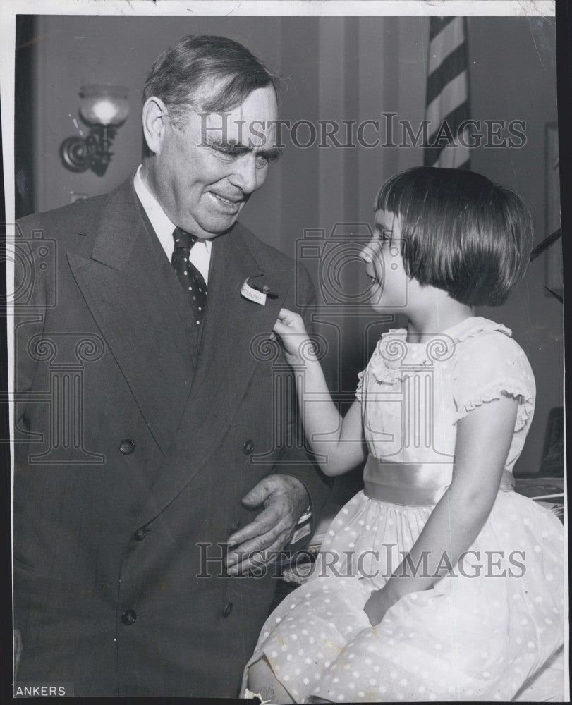 1954 Press Photo Speaker of the House of Rep Joseph Martin (R Mass),RA Madison - Historic Images