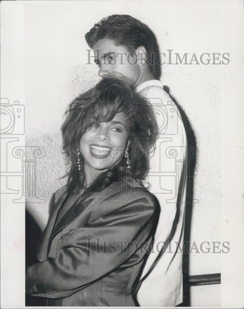 1990 Press Photo Singer Paula Abdul Boyfriend Actor John Stamos - Historic Images