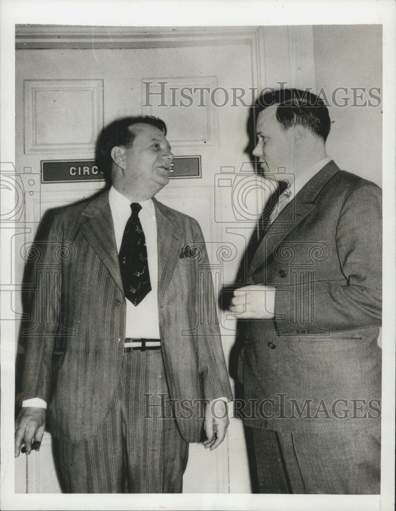 1939 Press Photo Dr William F La Mance &amp; his atty Lon Owen - Historic Images