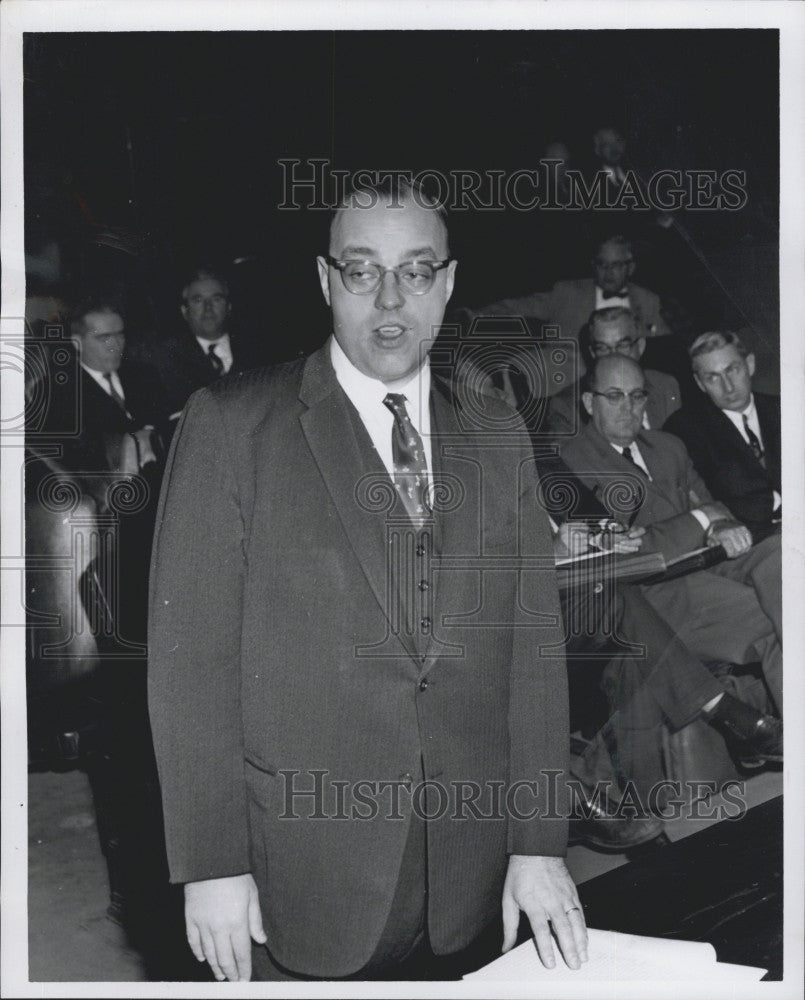 1962 Press Photo Joseph Maloney of Mass Transportation Commission - Historic Images