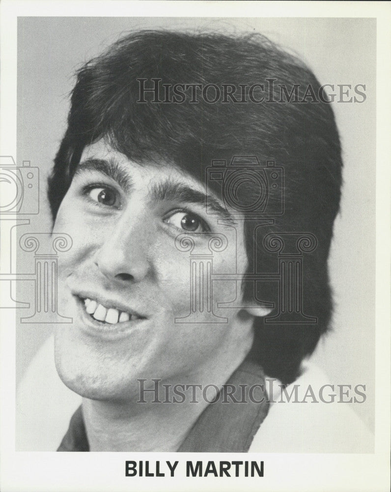 Press Photo Singer,entertainer Billy Martin - Historic Images