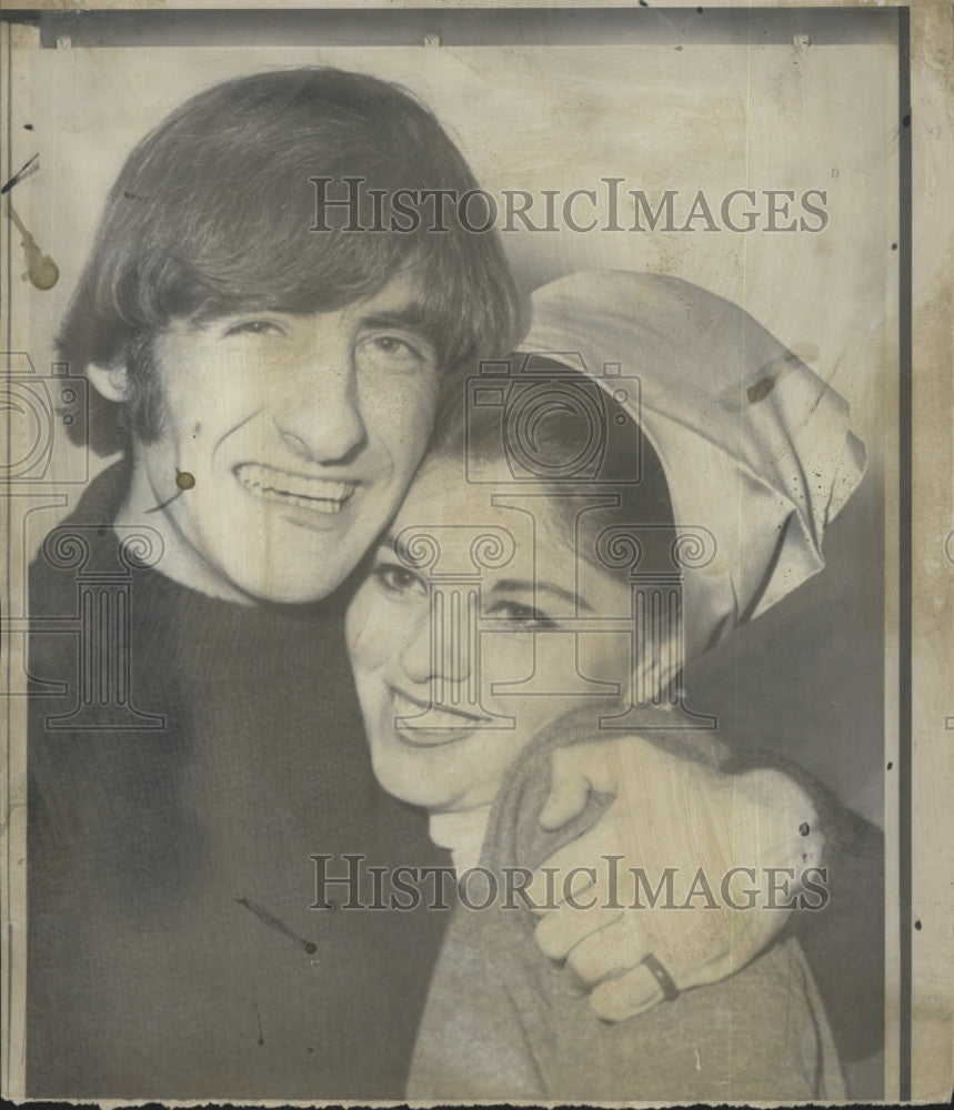 1966 Press Photo British disc jockey Lord Timothy Hudson &amp; Claudia Martin to wed - Historic Images