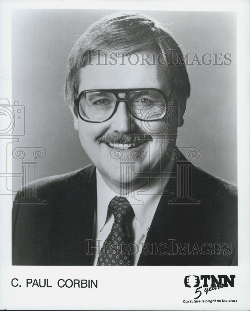 Press Photo C. Paul Corbin of TNN Network - Historic Images