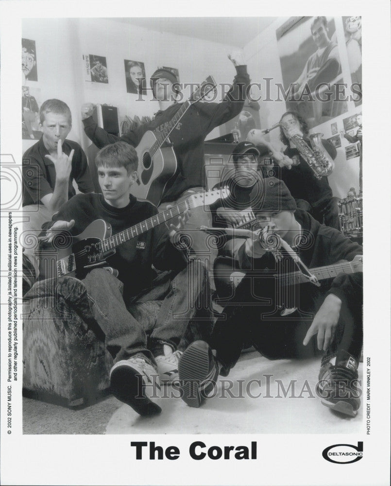 2002 Press Photo Music Group The Coral An English Band Formed in 1996 - Historic Images