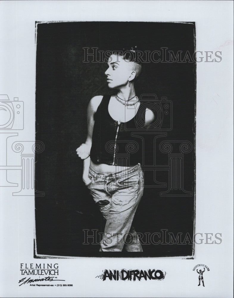 2002 Press Photo Musician, Ani Difranco on Righteous Babe records - Historic Images