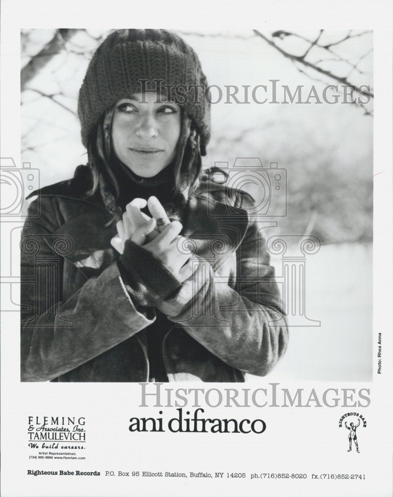 Musician Ani Difranco on Righteous Babe records 2001 Vintage Press ...