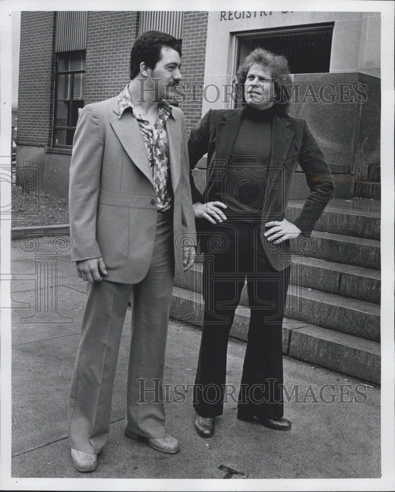 1980 Press Photo Male stripper, Vincent L. Diviengo &amp; Phillip A Lariviere - Historic Images