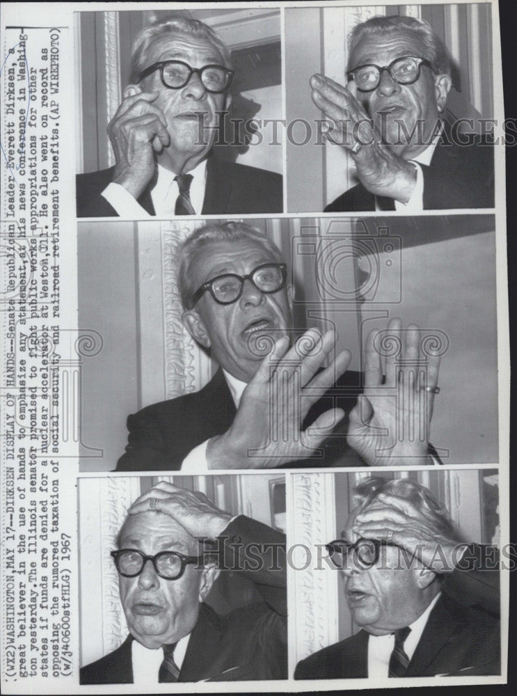 1967 Press Photo Senator Everett Dirksen of Ill. - Historic Images