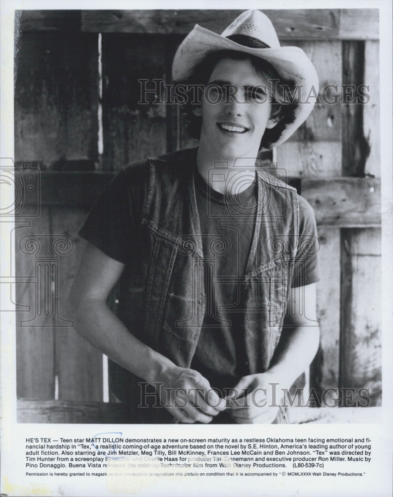 1983 Press Photo &quot;Tex&quot; starring Matt Dillon - Historic Images