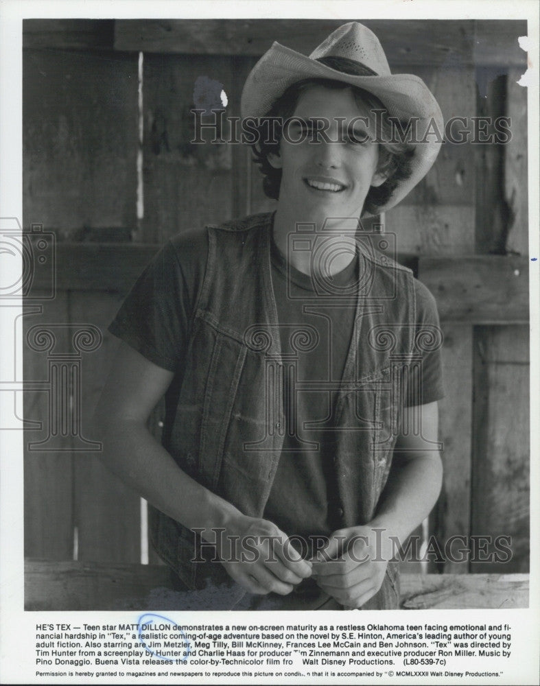 1983 Press Photo &quot;Tex&quot; starring Matt Dillon - Historic Images