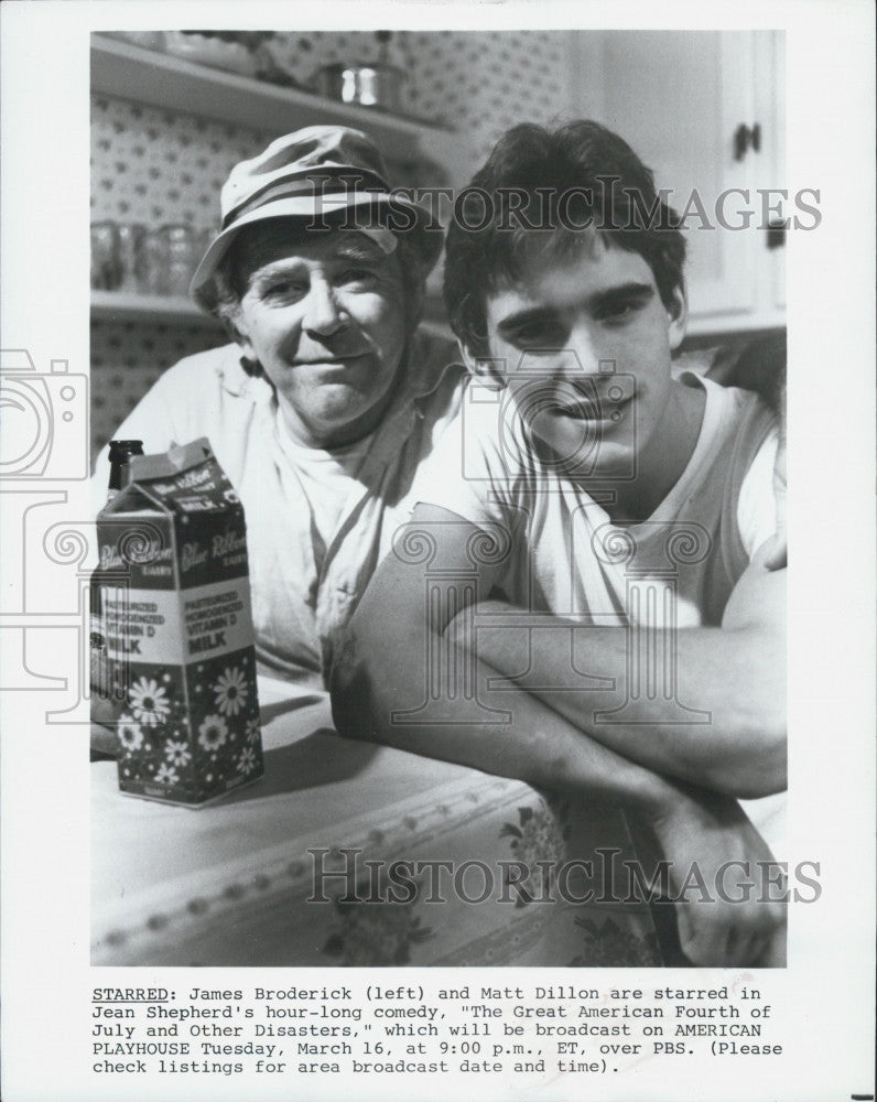 1982 Press Photo Dillon &amp; Broderick Star In Great American Fourth Of July - Historic Images