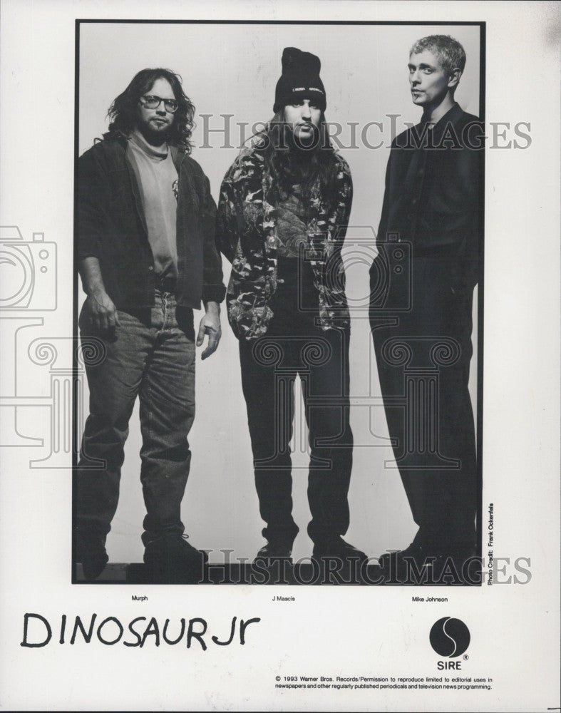 1993 Press Photo Band &quot;Dinosaurs Jr&quot;  J Mascis, Mike Johnson,Murph - Historic Images