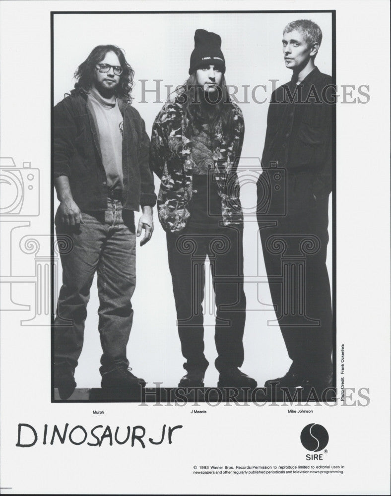 1993 Press Photo Band &quot;Dinosaurs Jr&quot;  J Mascis, Mike Johnson, Murph - Historic Images