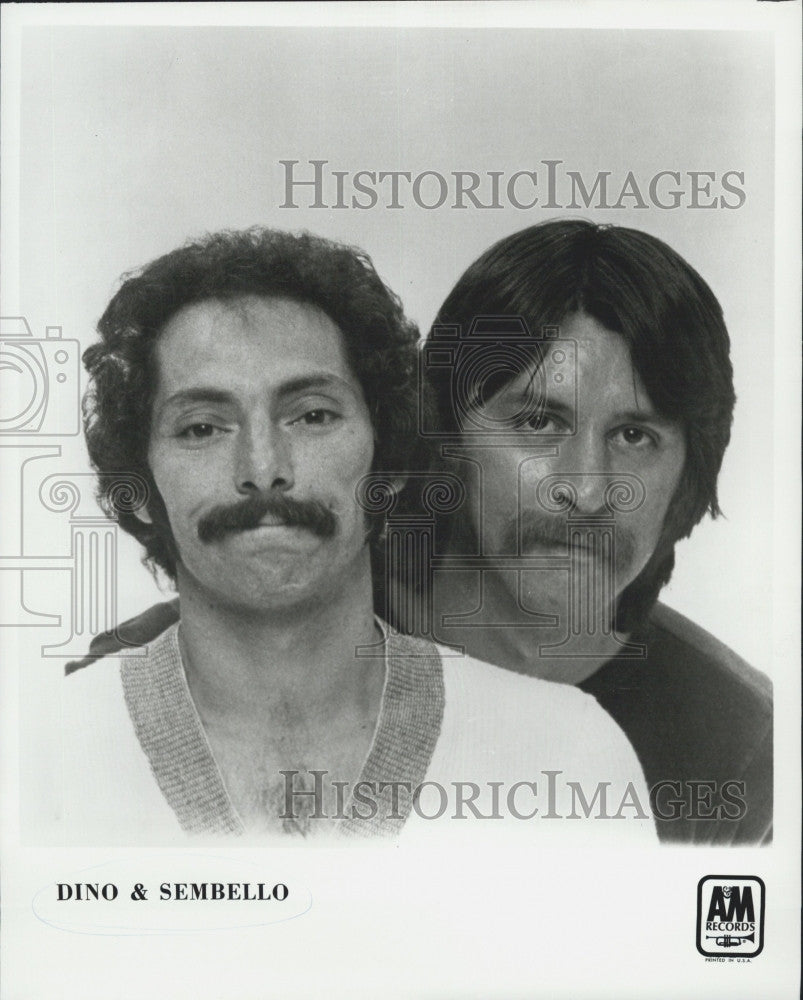 1974 Press Photo Dino &amp; Sembello on A&amp;M Records - Historic Images