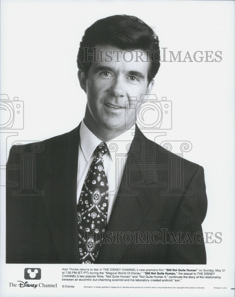 1992 Press Photo Alan Thicke &quot;Still Not Quite Human&quot; - Historic Images