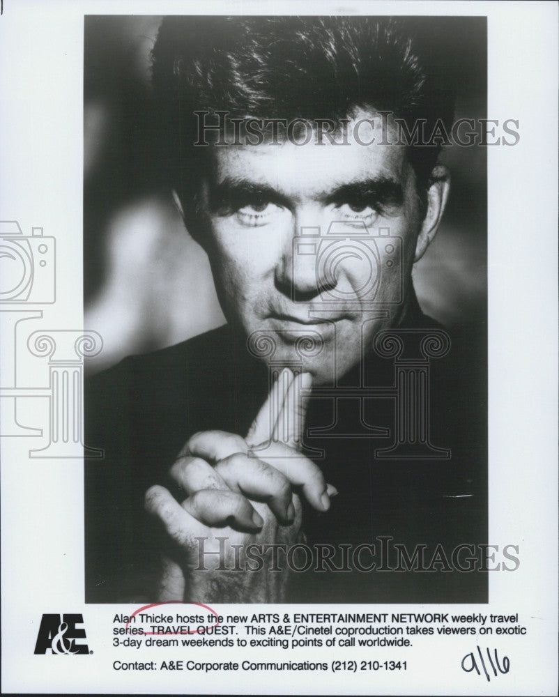 1992 Press Photo Alan Thicke &quot;Travel Quest&quot; - Historic Images