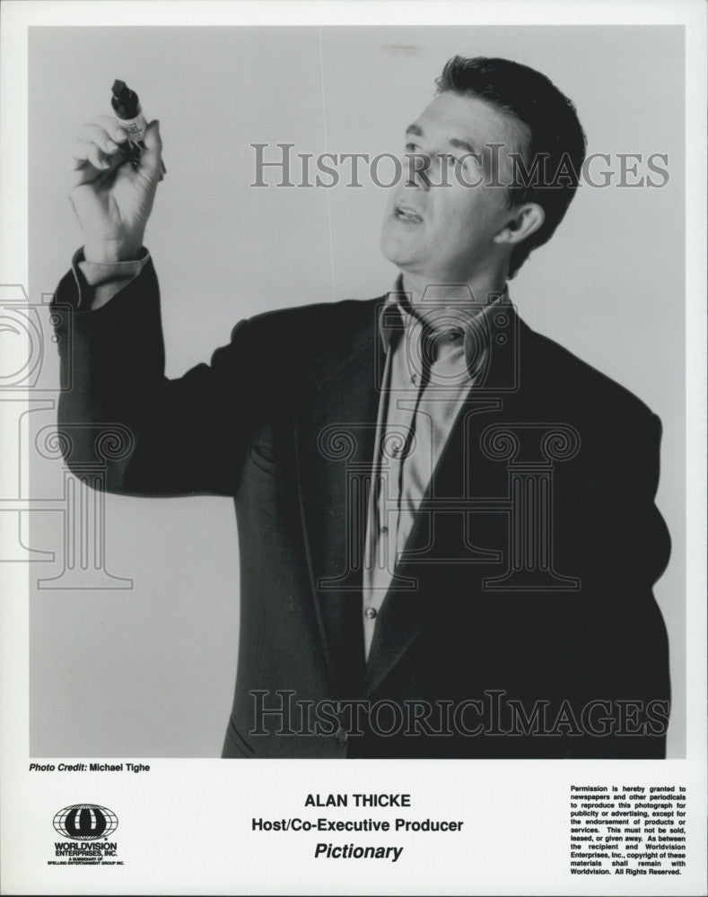 1997 Press Photo Alan Thicke in &quot;Pictionary&quot; - Historic Images