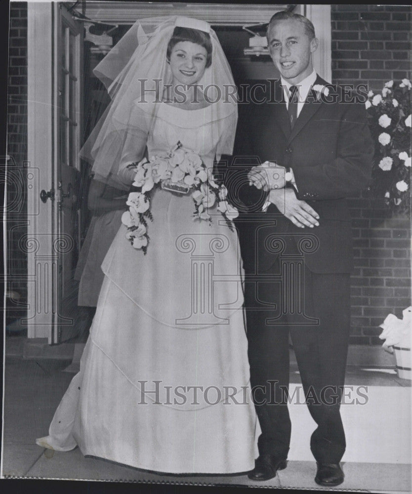 1962 Press Photo Judy Firestone married Dale Thiel at Idabelle Firestone Chapel - Historic Images