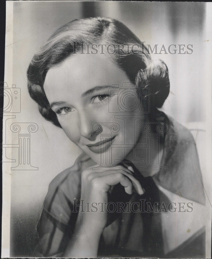 1954 Press Photo Actress Phyllis Thaxter stricken with Infatile paralysis. - Historic Images