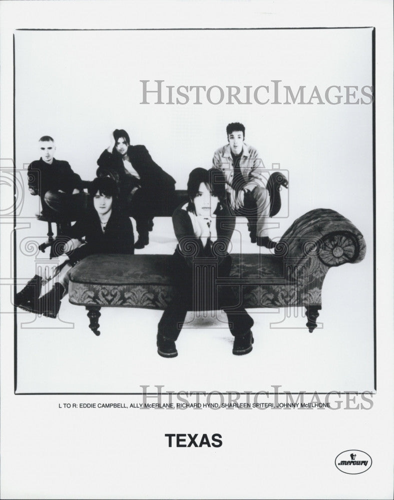 Press Photo Texas: Eddie Campbell, Ally McErlane, Richard Hynd, Sharleen Spiteri - Historic Images