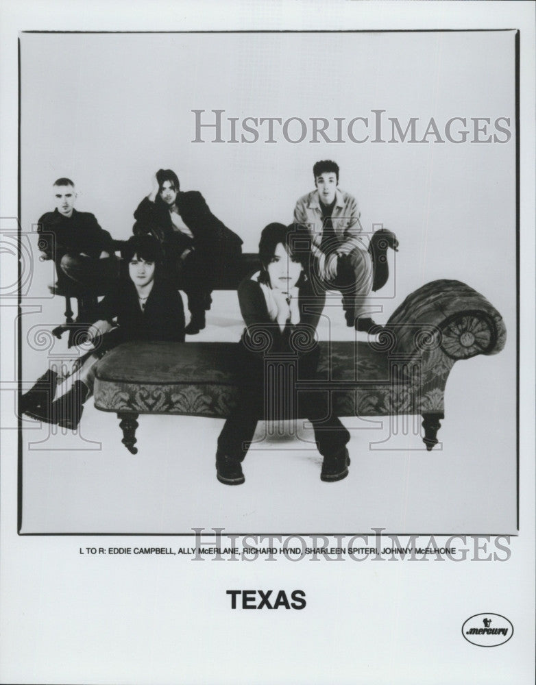 Press Photo Texas: Eddie Campbell, Ally McErlane, Richard Hynd, Sharleen Spiteri - Historic Images