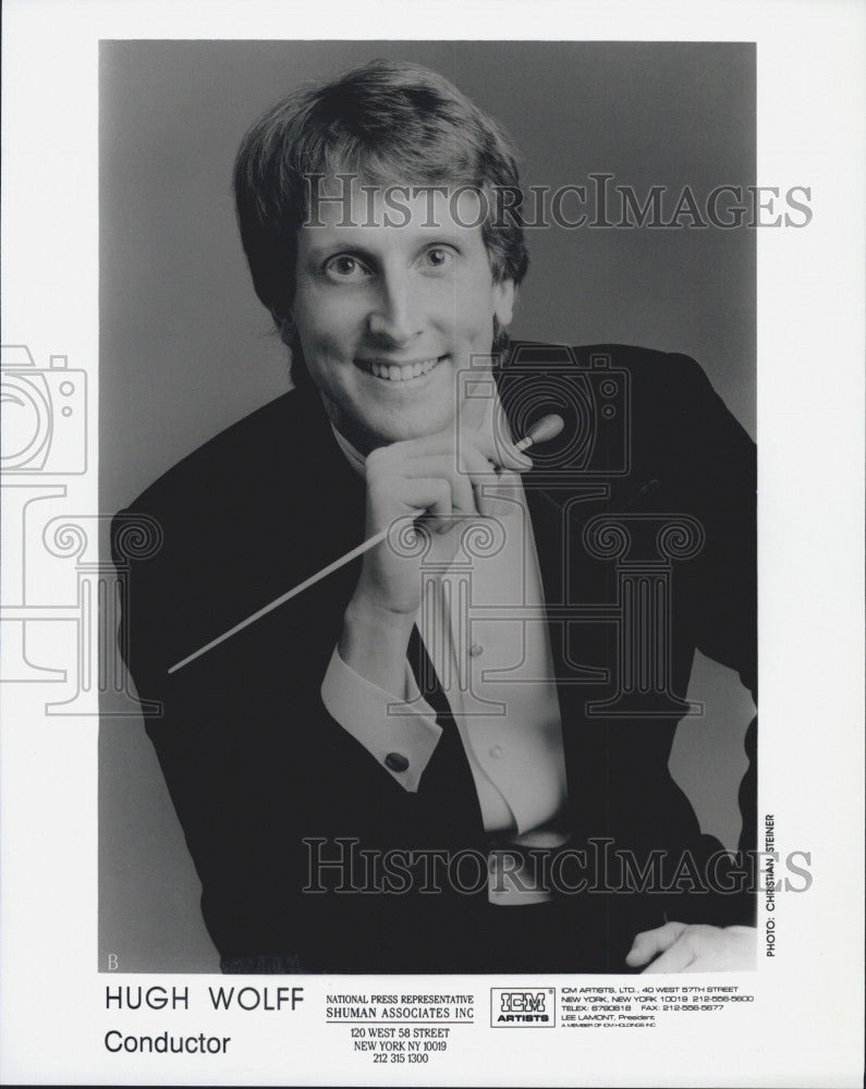 Press Photo Hugh Wolff, American Conductor. Conducted orchestra around the world - Historic Images