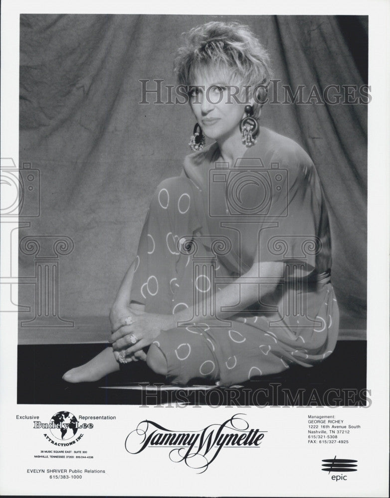 Press Photo Country singer Tammy Wynette on Epic label - Historic Images