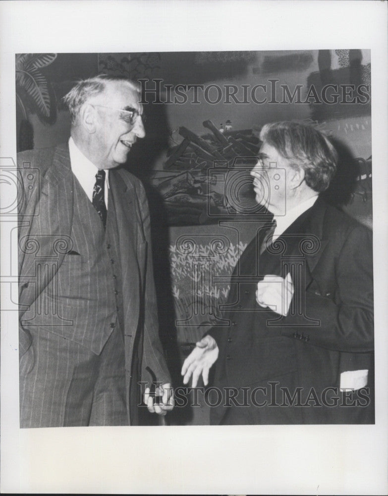 1951 Press Photo Cyrus Ching Director Federal Mediation Service &amp; John Lewis - Historic Images