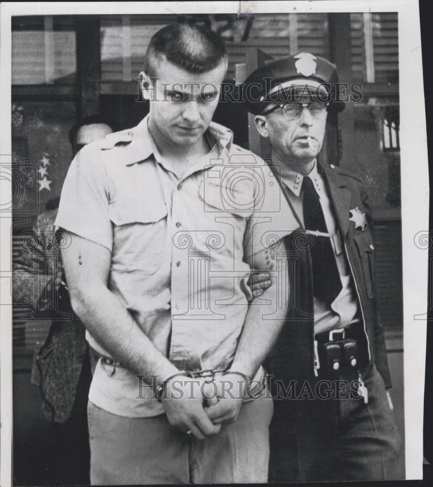 1958 Press Photo William Alexander Cameron in custody for murder - Historic Images